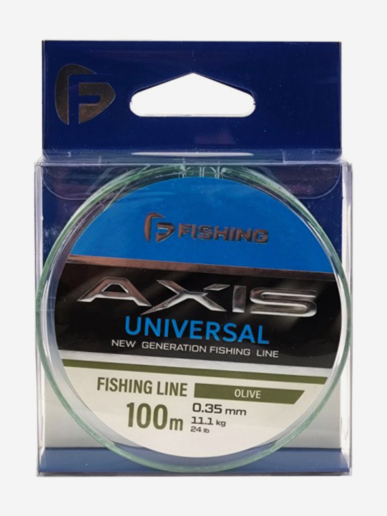 Леска F-FISHING Axis Universal Line Olive 100м 0,35мм 11,1кг/24lb