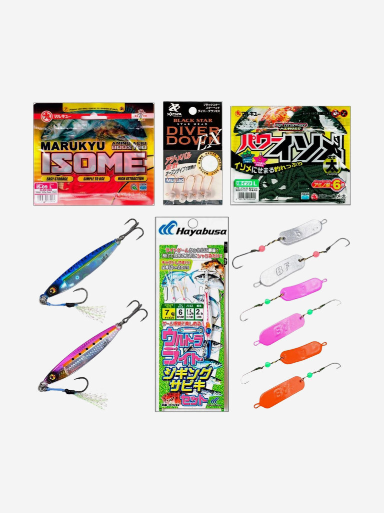 Набор приманок для морской рыбалки с берега JPSNASTI Rockfishing Set Aji JS1