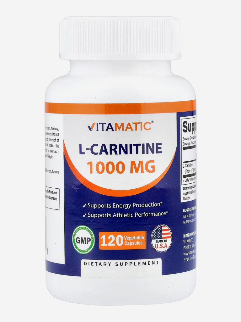 Л-карнитин, Vitamatic, 1000 мг, 120 капсул