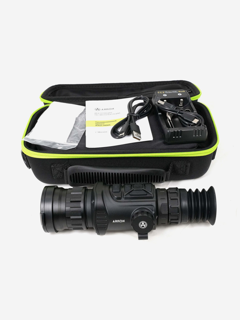 Тепловизионный прицел Arkon Arma HR50, 1800-2500м, zoom 2,4х-19,2х, WiFi, VOx 640х512рх, OLED 1024х768рх