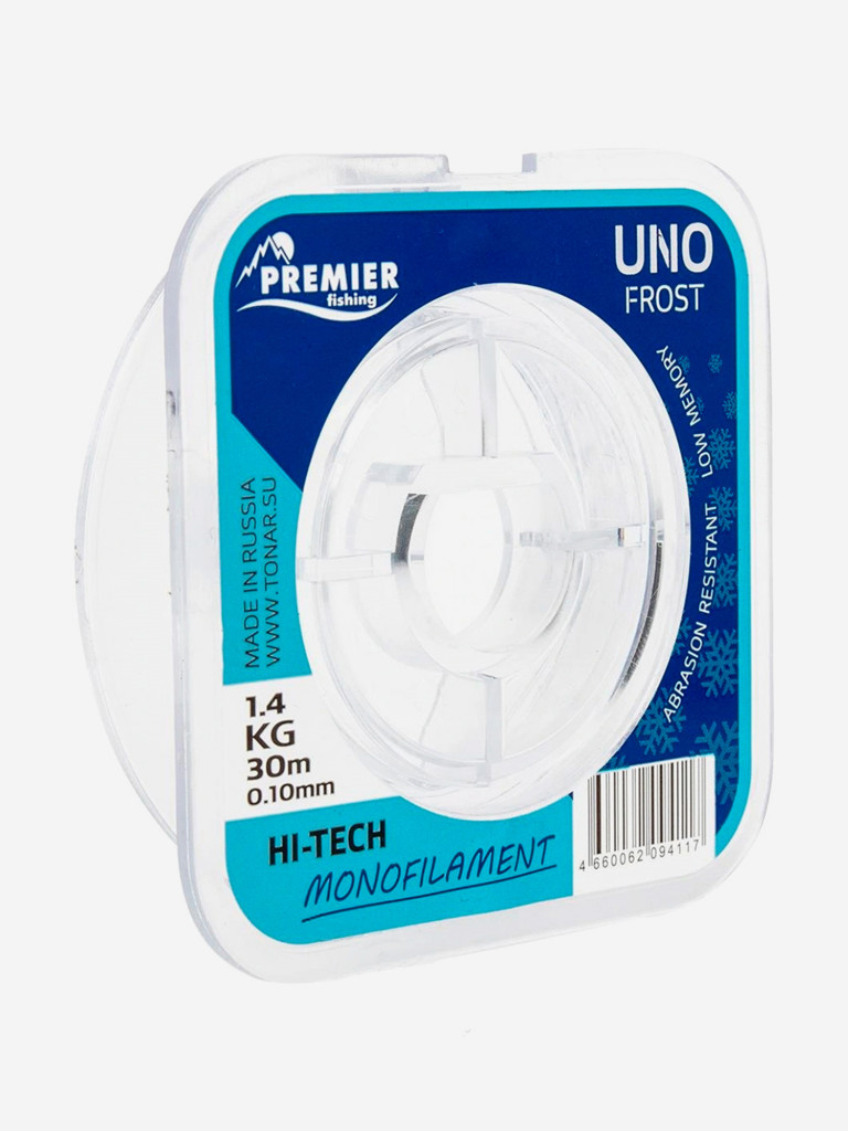 Леска для рыбалки Premier Fishing UNO FROST Nylon 0,10мм, 30м, 1,4кг, прозрачный