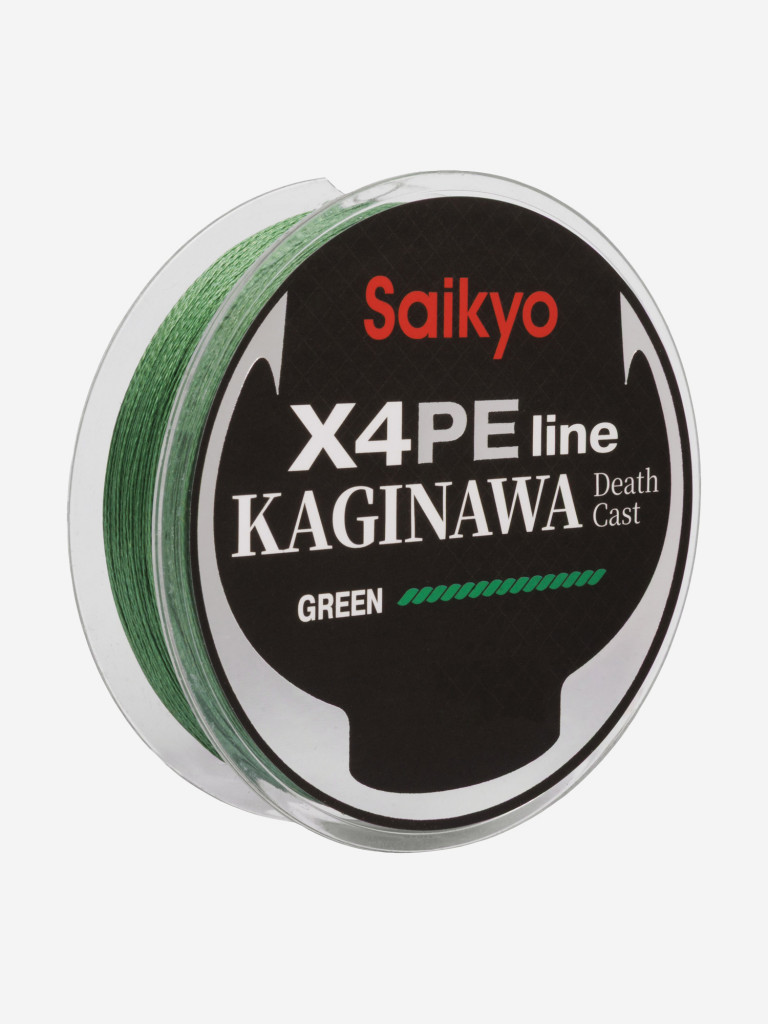 Плетеный шнур Saikyo KAGINAWA X4PE 150 м, зеленый #4 (0,33 мм), 18,1 кг