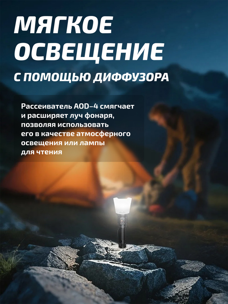 Фонарь Fenix LD36R красный камуфляж RGB с диффузором