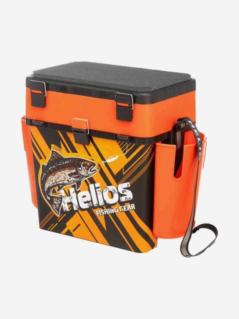 Ящик рыболовный зимний FishBox односекционный (19л) TROUT оранжевый (HS-FB-IML-19-O) Helios