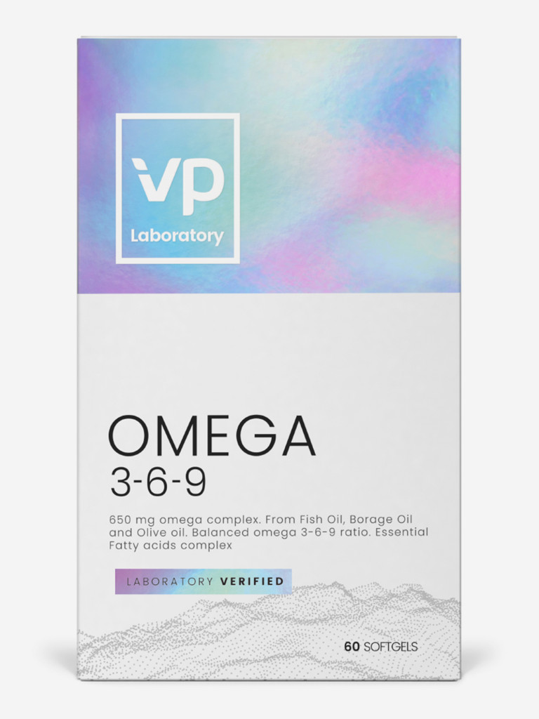 Комплекс жирных кислот Омега 3 6 9, VP laboratory/VPLAB Omega 3-6-9, для женщин, красота кожи, волос и ногтей, 60 капсул