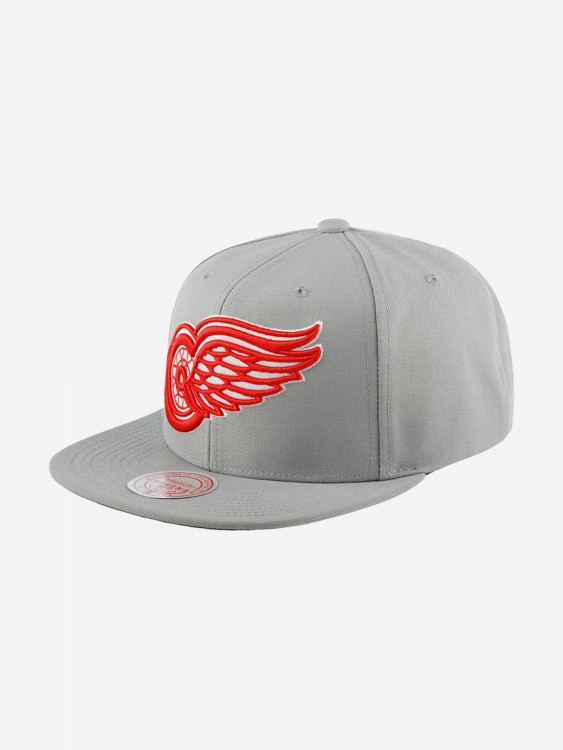 Бейсболка с прямым козырьком MITCHELL NESS 6HSSDX22015-DRWGREY Detroit Red Wings NHL
