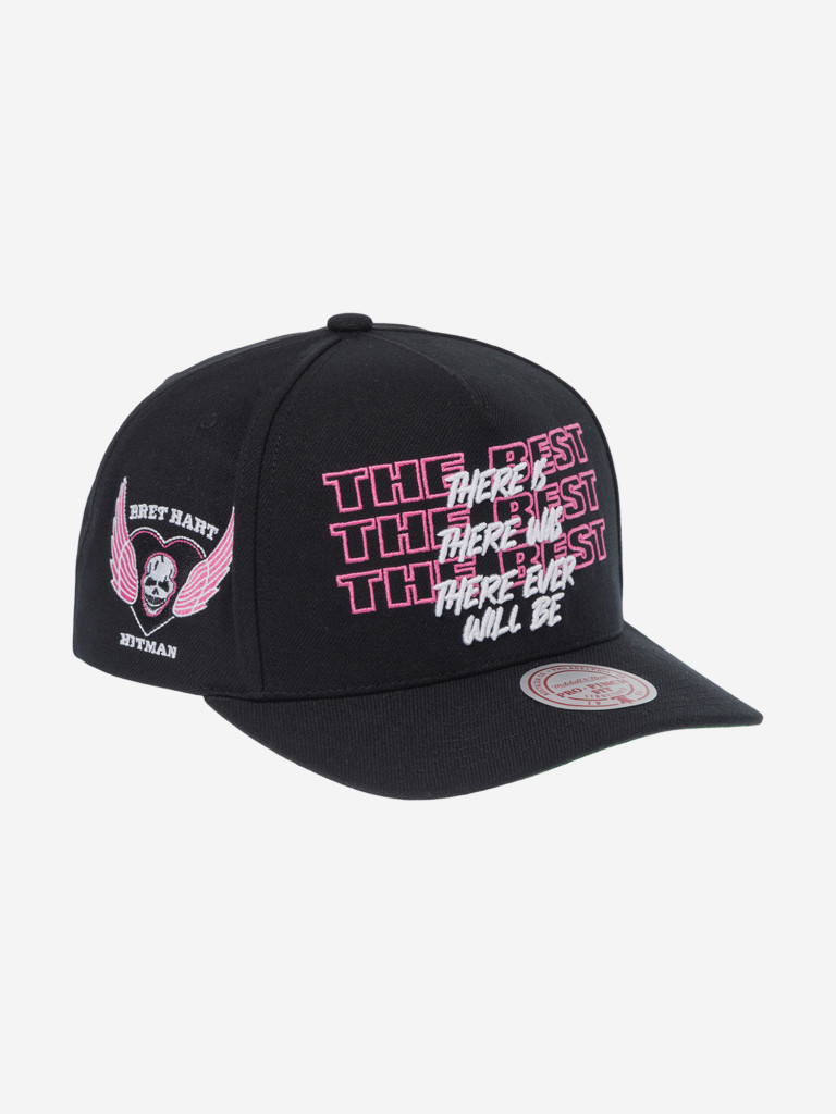 Бейсболка MITCHELL NESS HP13258-TTTBLCK Bret Hart Statement Pro WWE (черный)
