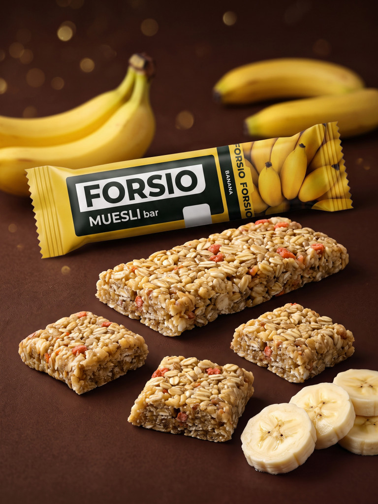 Батончик мюсли Forsio "Банан", 30 г