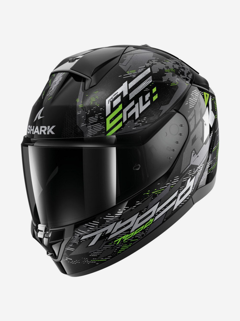 Мотошлем интеграл Shark RIDILL 2 MOLOKAI Black/Silver/Green