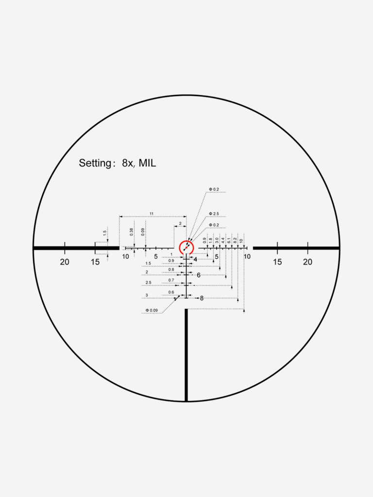 Прицел оптический Vector Optics Continental Tactical ED 1-8x, с подсветкой