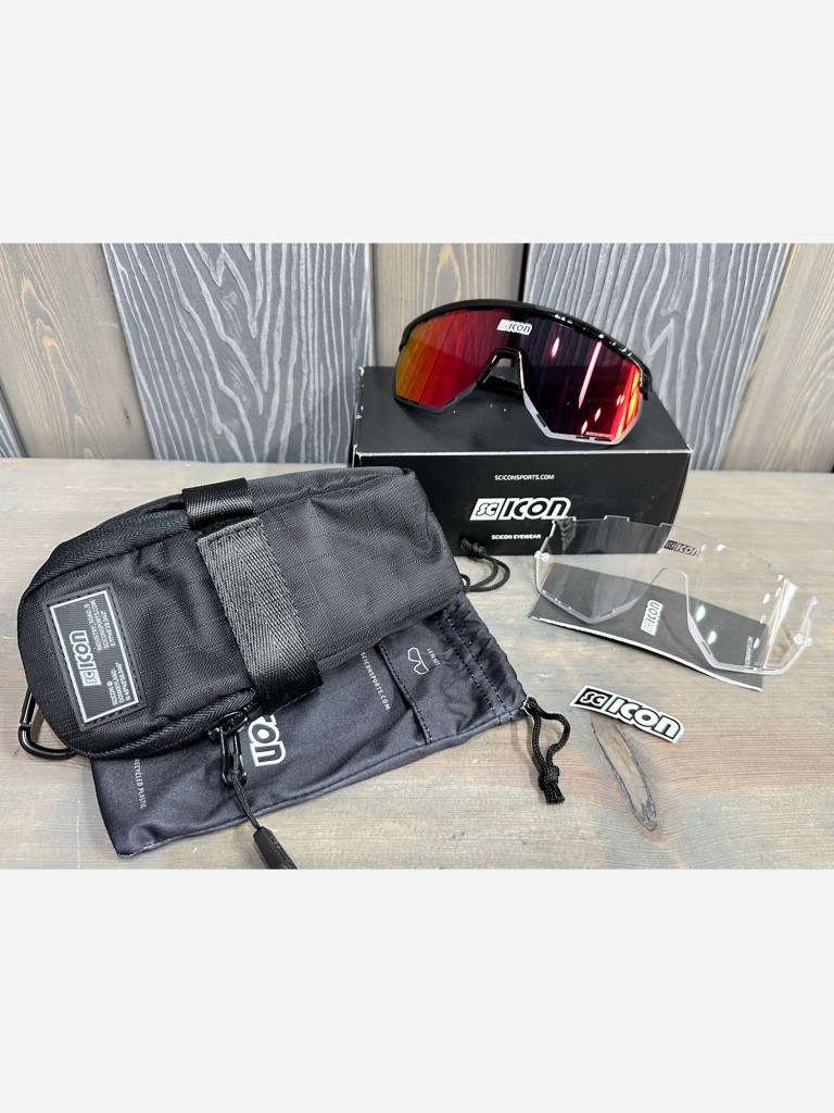 Очки спортивные Scicon AeroWing оправа Black Gloss линза SCNPP Multimirror Red