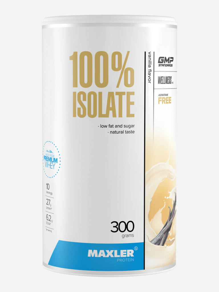 МАКСЛЕР 100% Изолят (вкус: ваниль) / MAXLER 100% Isolate (Vanilla flavor) 300 г