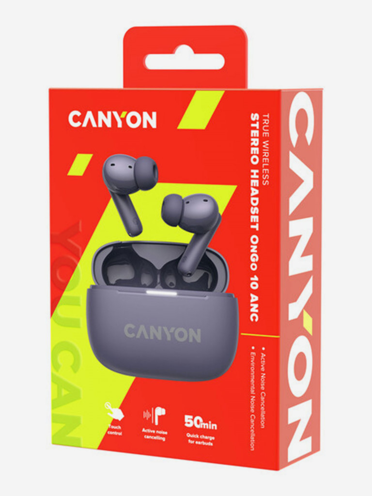 Беспроводная стереогарнитура с активным шумоподавлением CANYON CNS-TWS10