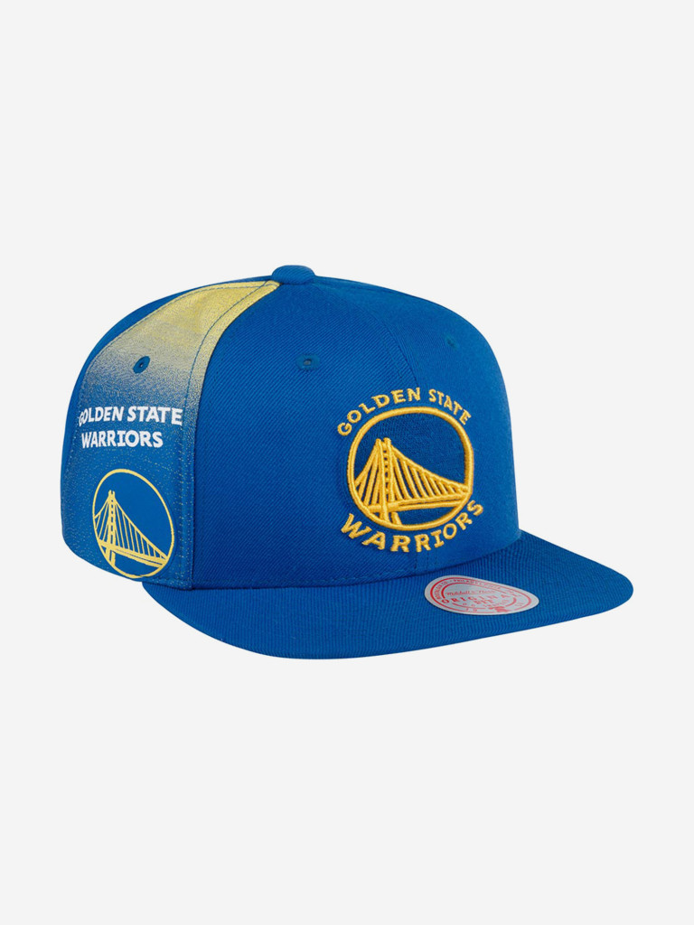 Бейсболка с прямым козырьком MITCHELL NESS HHSS2991-GSWYYPPPBLUE Golden State Warriors NBA