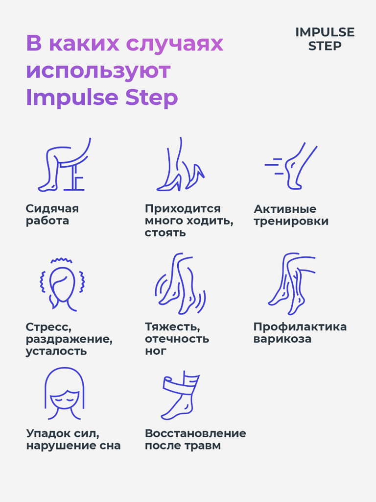 Массажные EMS-тапочки Impulse Step, размер L