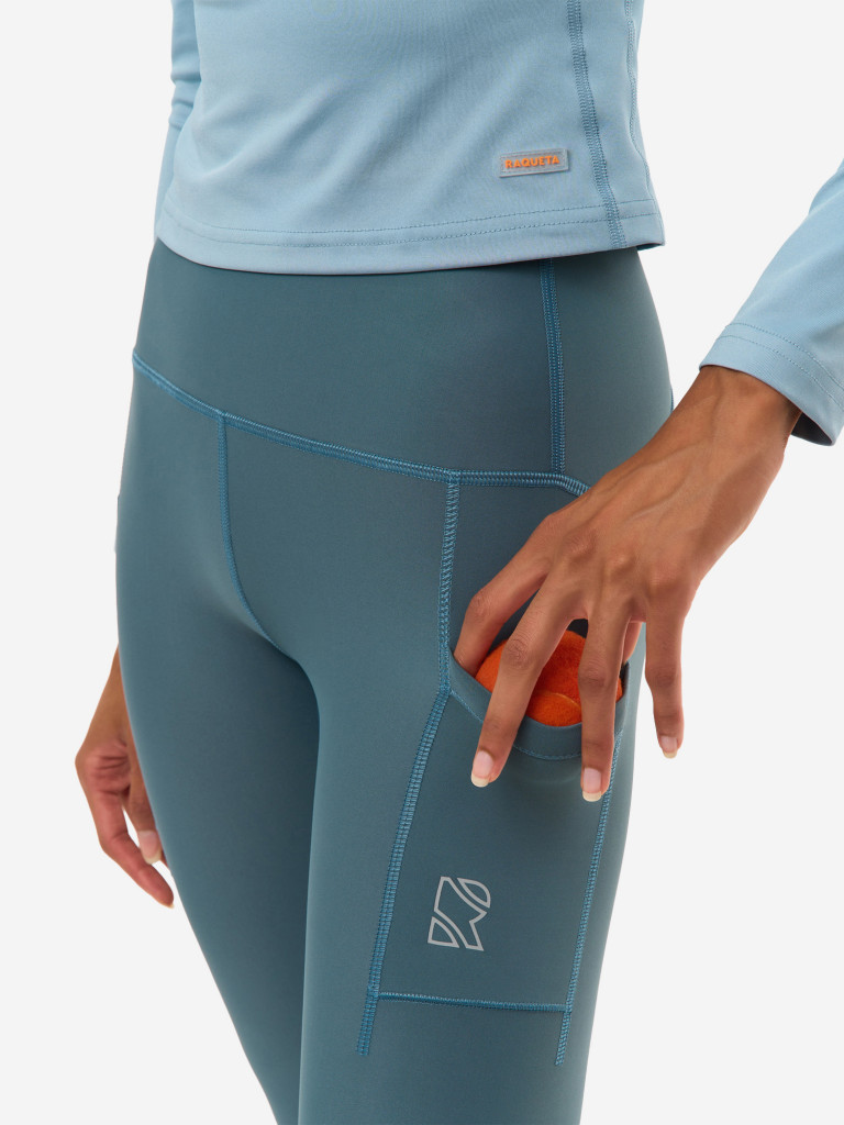 Легинсы женские RAQUETA SPORT с карманами Bestie, Blue-grey