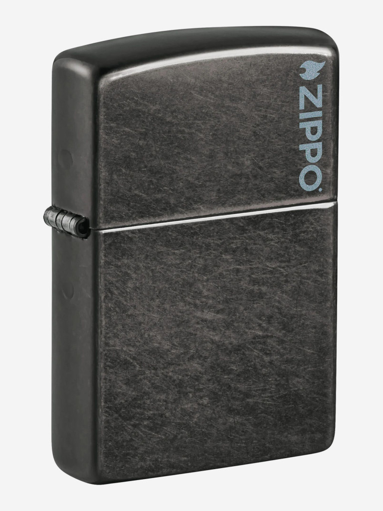 Зажигалка бензиновая ветроустойчивая Zippo Logo Gray Dusk