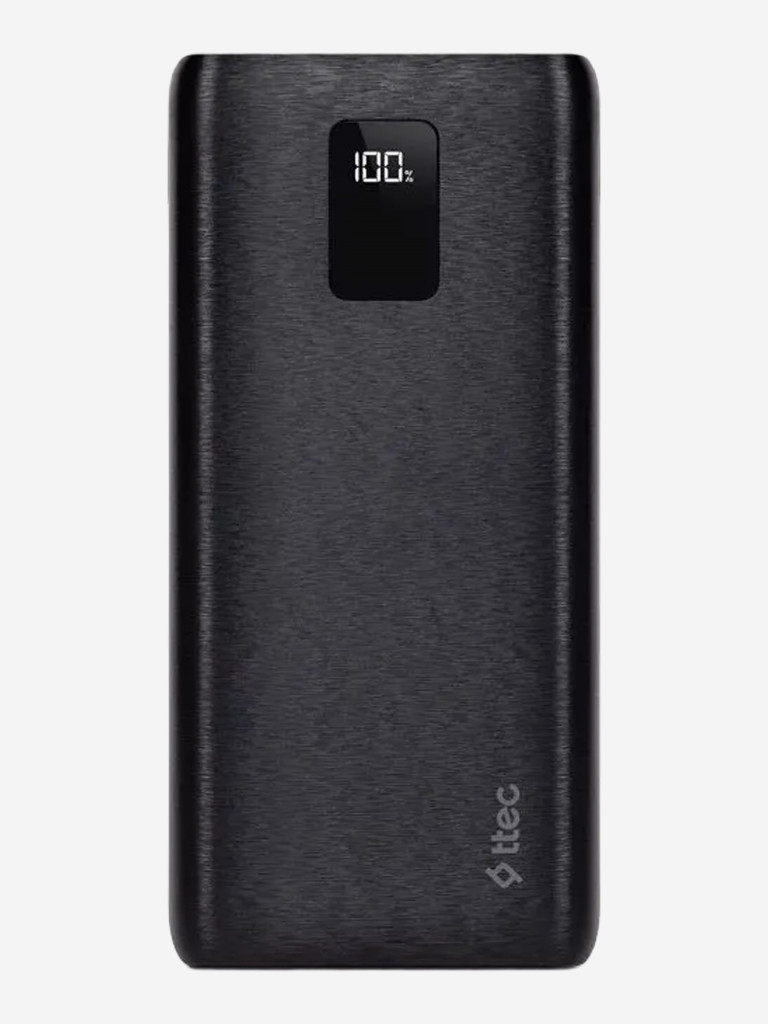 Внешний аккумулятор TTEC PowerSlim Trio LCD 20000mAh PD 22,5W Powerbank with Trio Cable. Цвет: черный