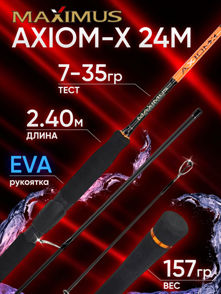 Спиннинг Maximus AXIOM-X 24ML 2.4м 5-25гр