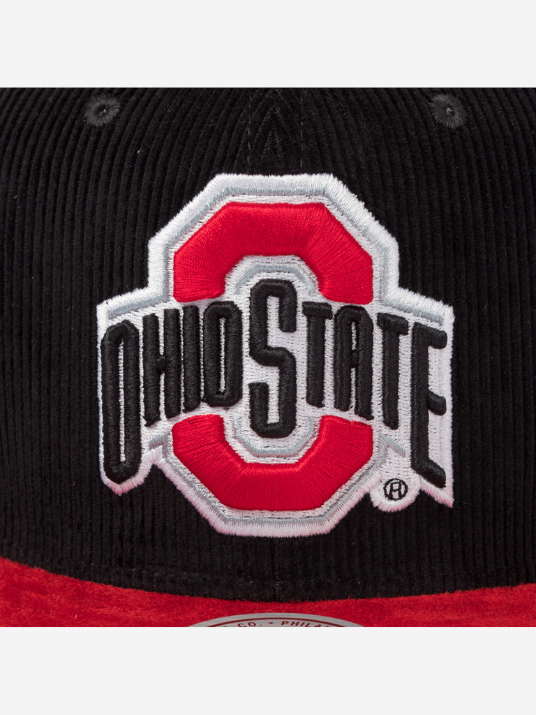 Бейсболка с прямым козырьком MITCHELL NESS HS10401-OSTBLCK Ohio State NCAA (черный)