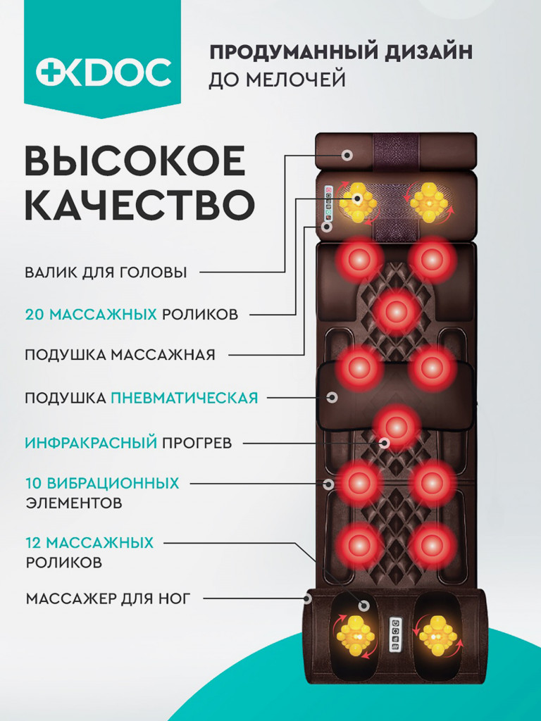 Матрас массажный OKDOC для всего тела кожа