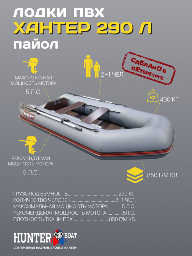 Лодка Hunterboat 290 Л