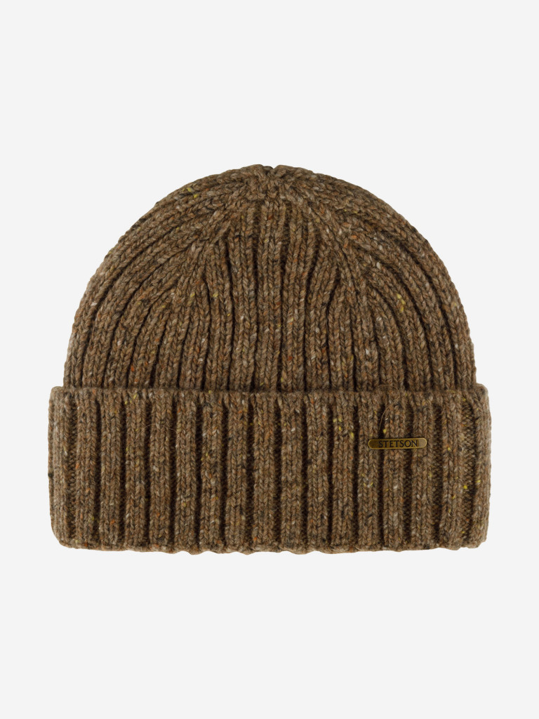 Шапка с отворотом STETSON 8599390 BEANIE DONEGAL WOOL (бежевый)