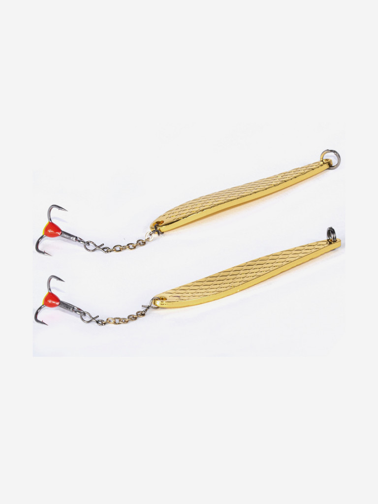 Блесна вертикальная зимняя Lucky John DIAMOND BLADE с цепочкой и тройником 61мм G блистер