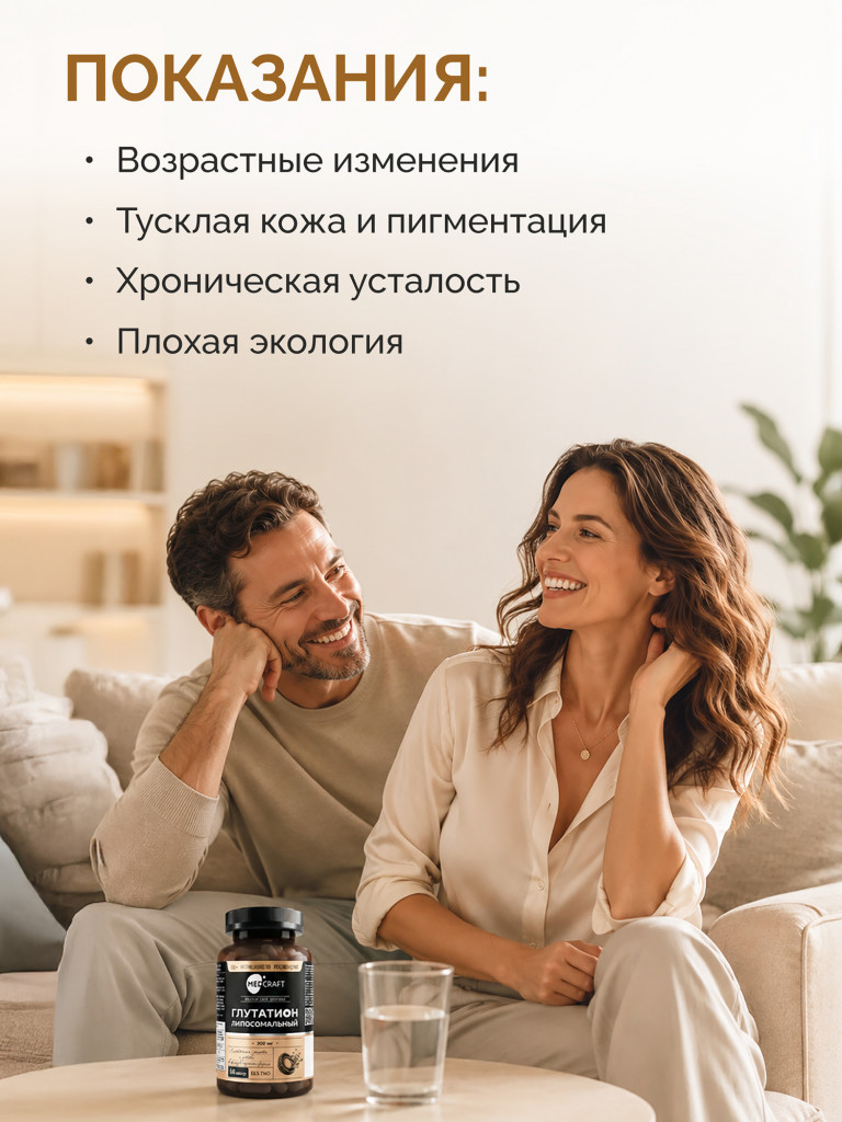Глутатион липосомальный MedCraft 300мг, 60шт