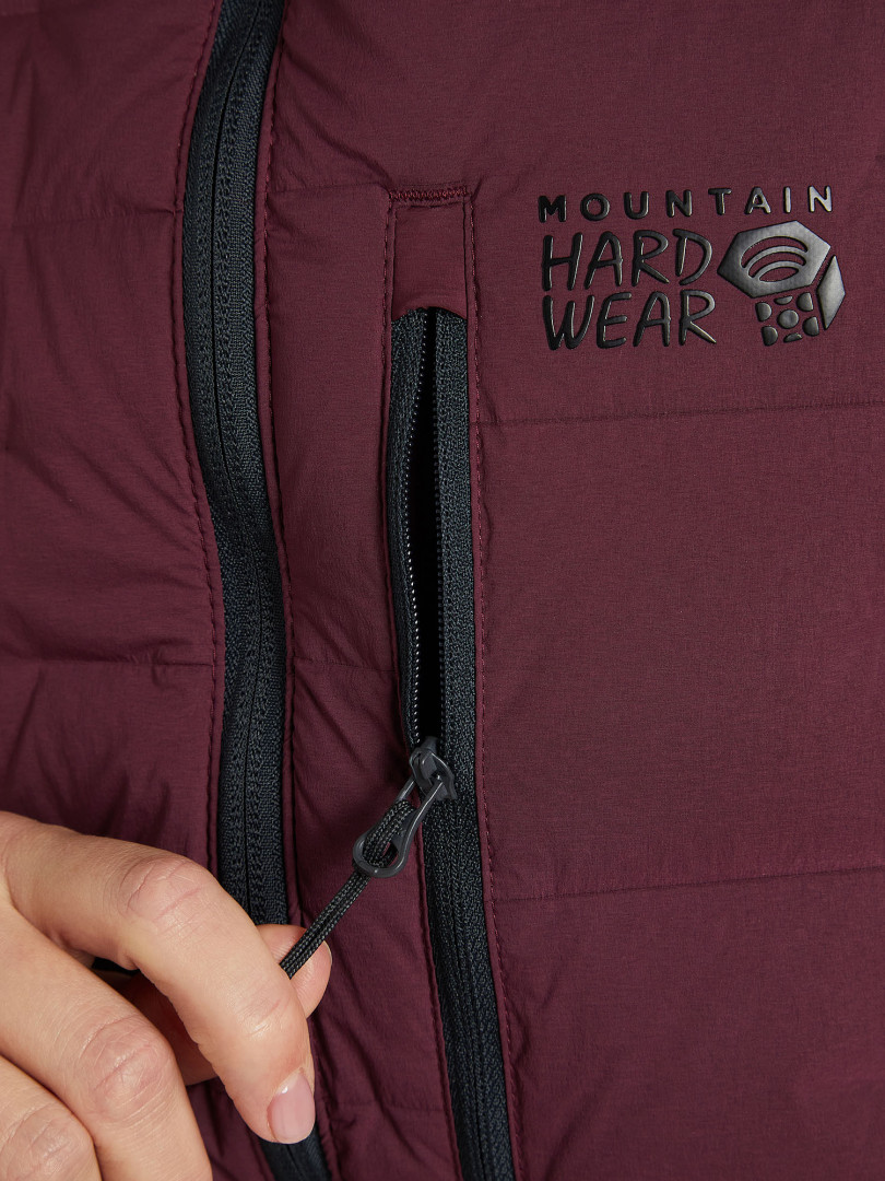 фото Пуховик женский mountain hardwear stretchdown, красный