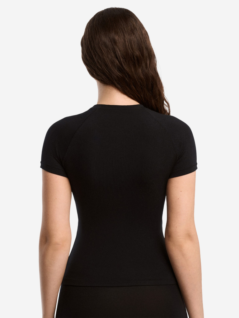 Футболка женская SOGU черная T-SHIRT SLIM HOME