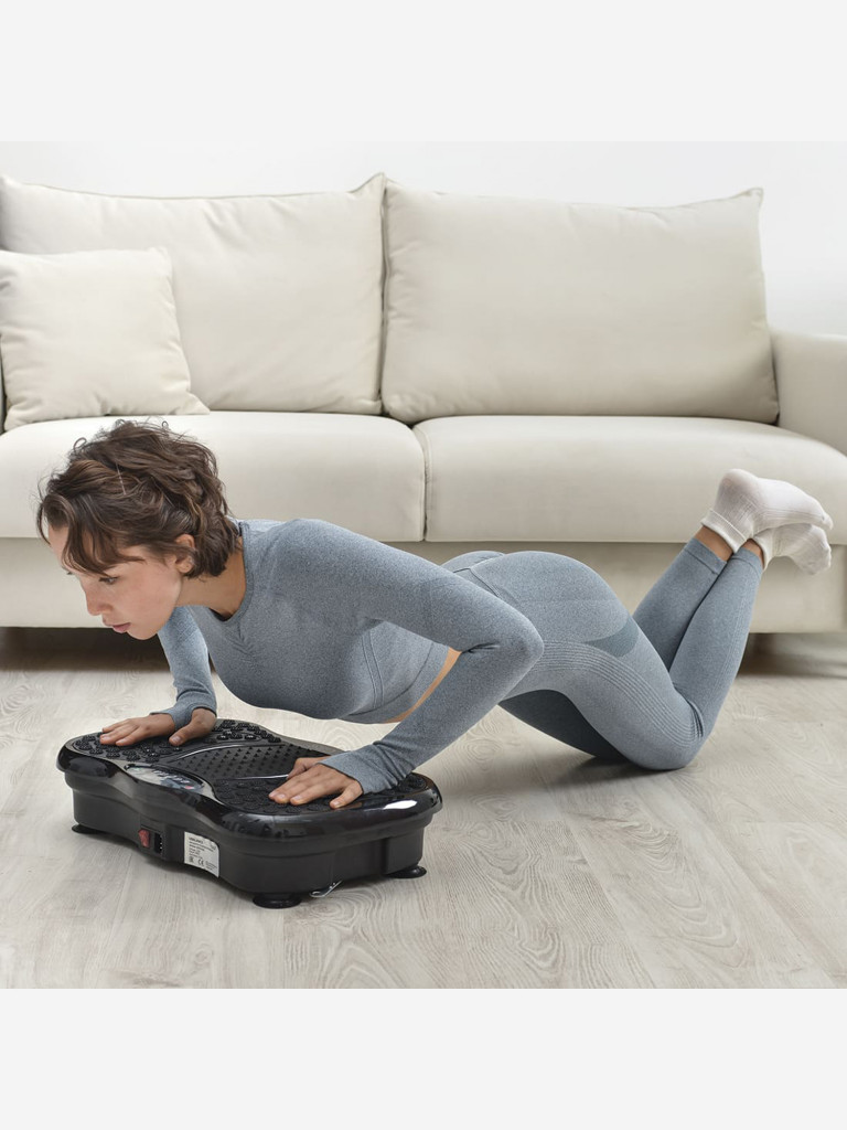 Виброплатформа GESS Ubalance для похудения, спортивный тренажер для дома, 10 программ, 99 режимов, пульт ДУ, эспандеры в комплекте