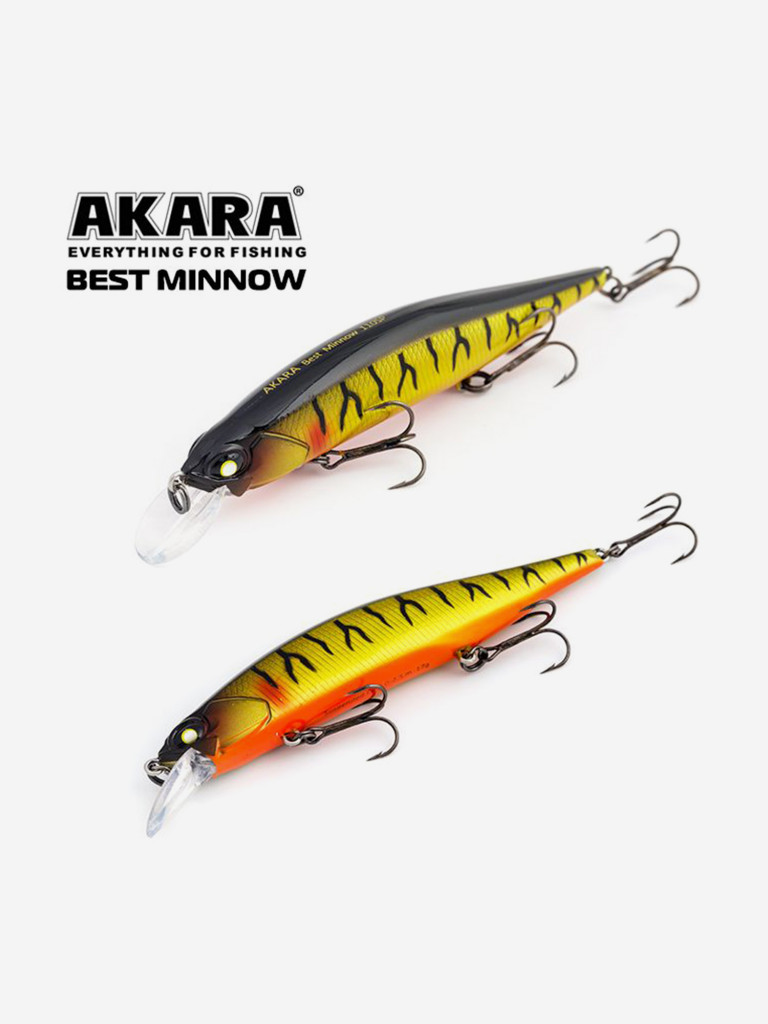 Воблер Akara Best Minnow 100SP минноу суспендер на щуку, судака 15гр A108