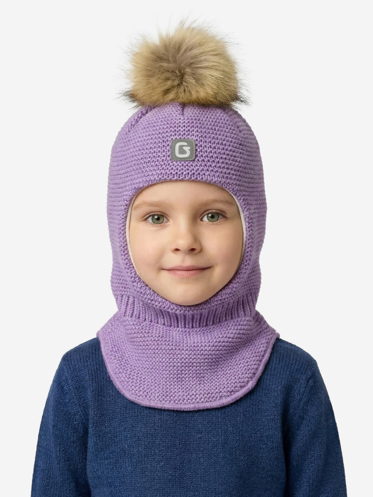 Шапка-шлем для девочки GUSTI GW25AC1228G-LAVENDER