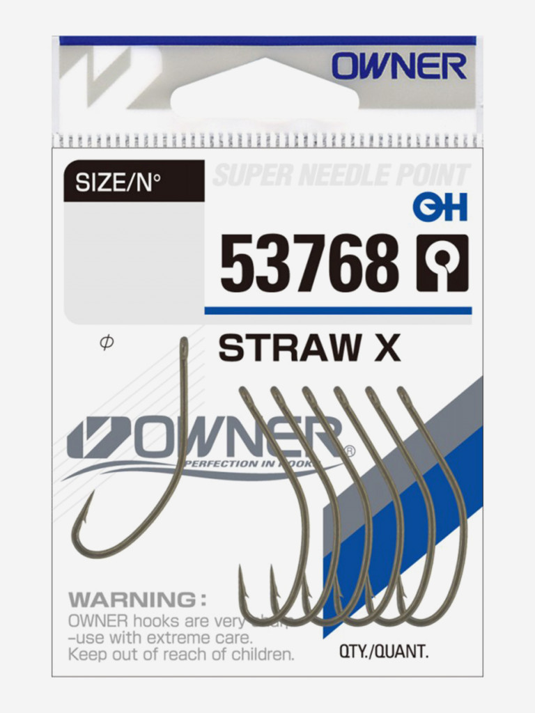 Крючок OWNER Straw X Unagi w/eye №1 7шт