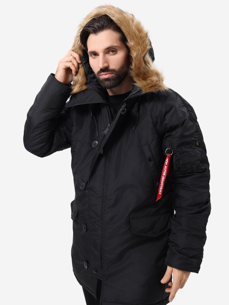 Парка зимняя мужская N-3B Logo Oxford Alpha Industries