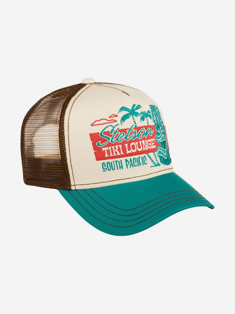 Бейсболка с сеточкой STETSON 7751195 TRUCKER CAP TIKI LOUNGE (голубой)