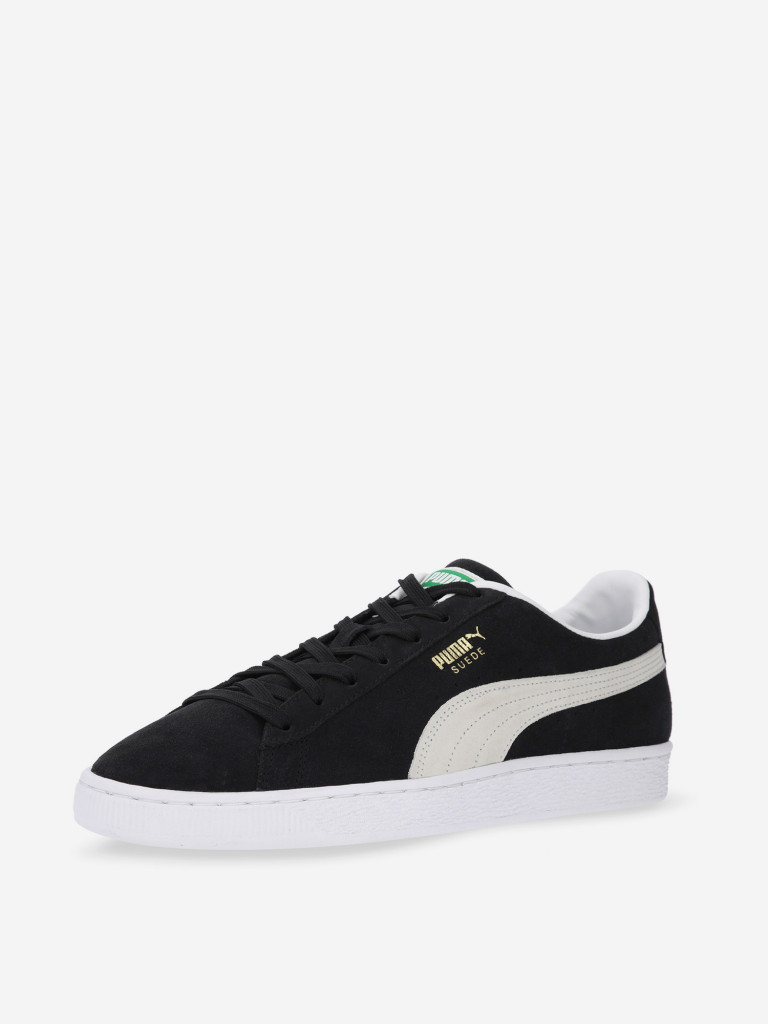 Puma men's suede classic trainers black/white best sale