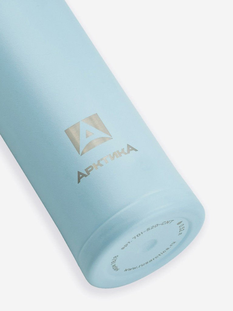 Термокружка вакуумная Арктика, 420мл, со съемным ситечком, голубая