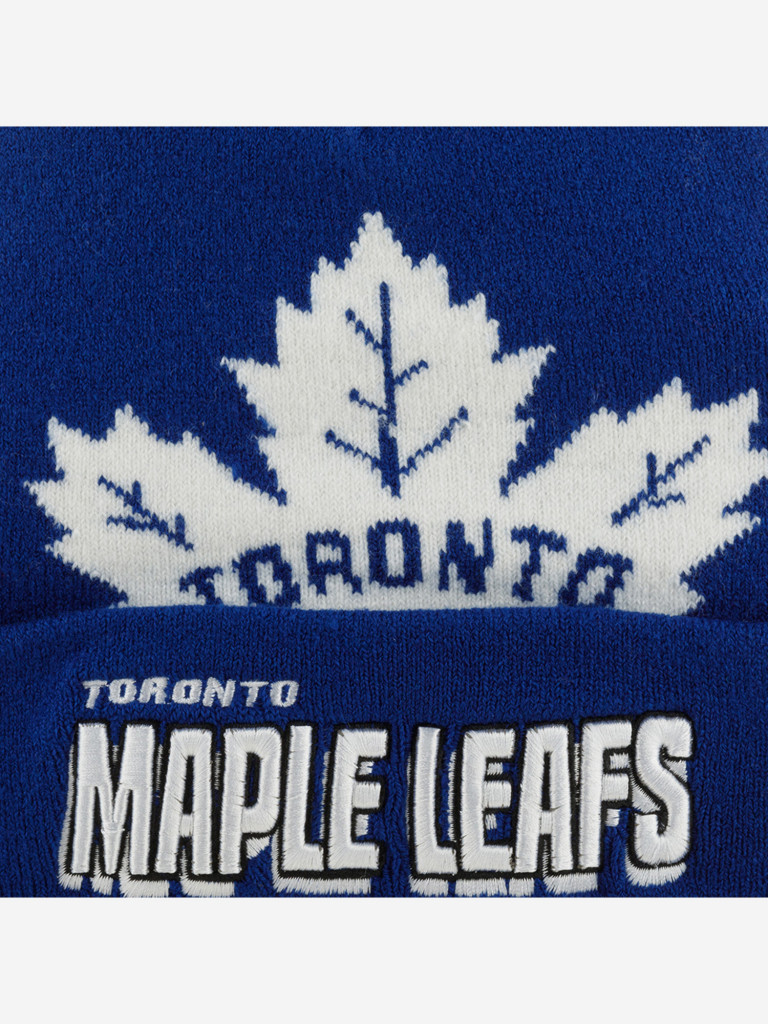 Шапка с помпоном MITCHELL NESS KTPCDX22016-TMLBLUE Toronto Maple Leafs NHL (синий)