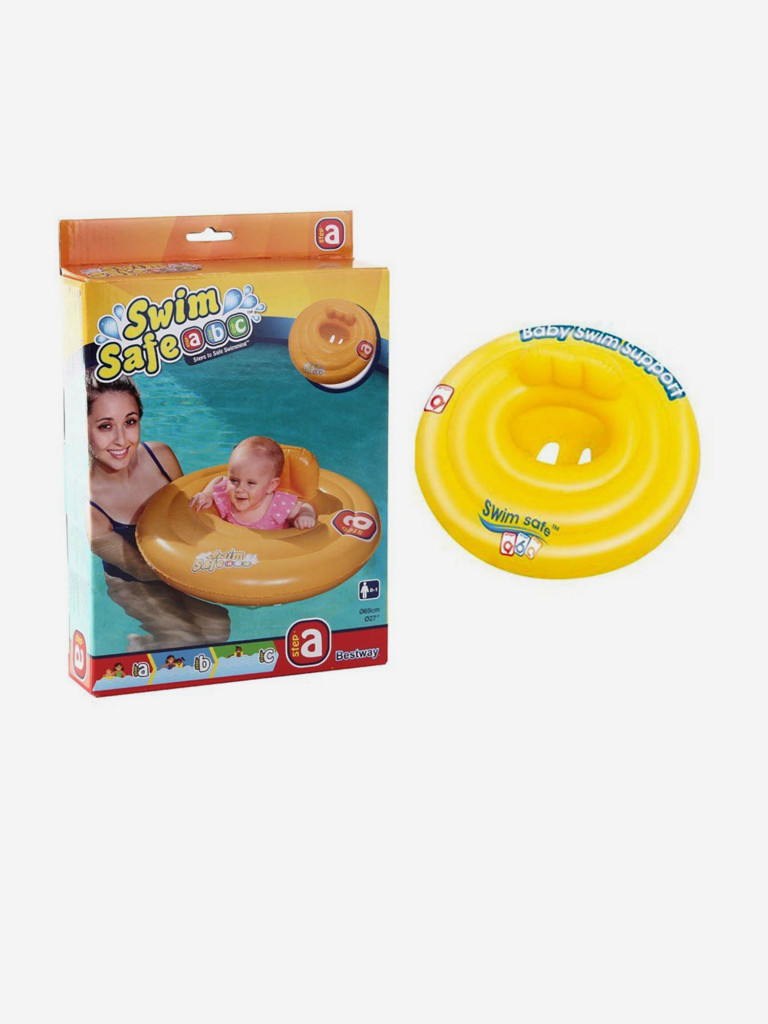 Круг для плавания с сиденьем и спинкой трехкамерный Bestway 32096 Swim Safe (69см)