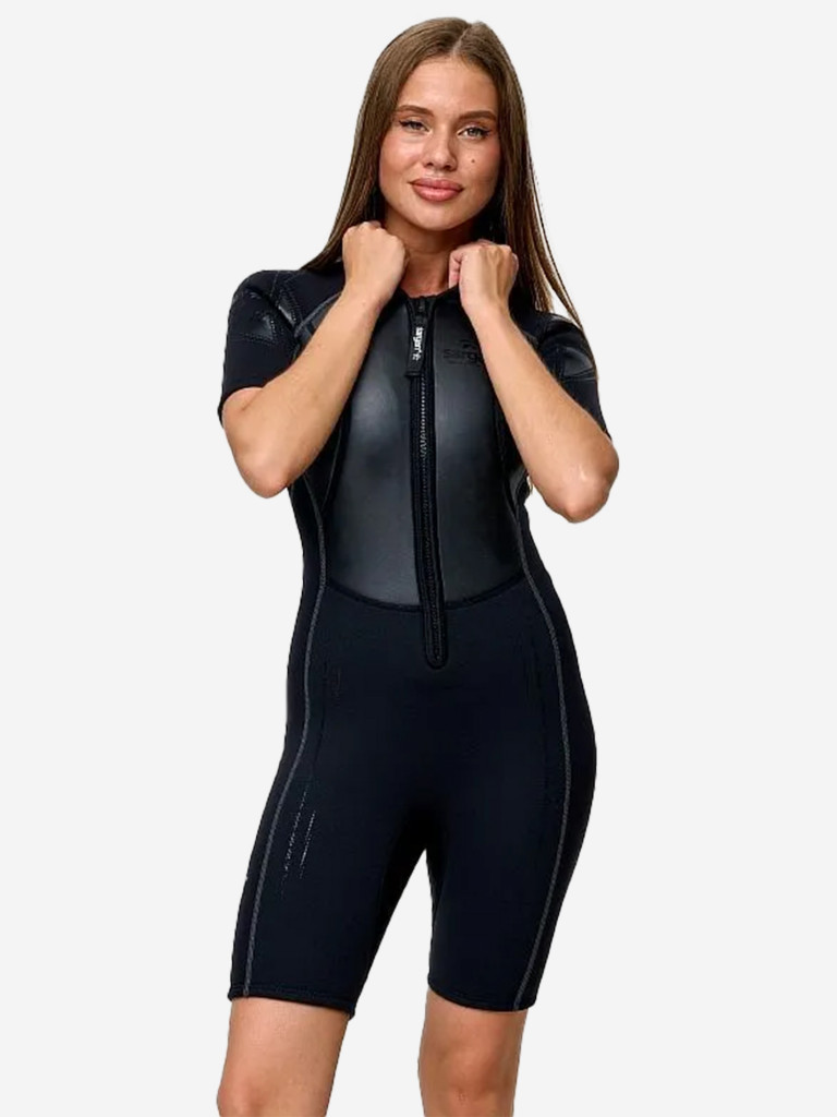 Гидрокостюм SARGAN BLACK QUEEN Shorty Lady 3 mm черный