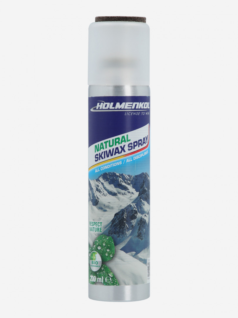 фото Мазь скольжения holmenkol natural wax spray, 200 мл, синий