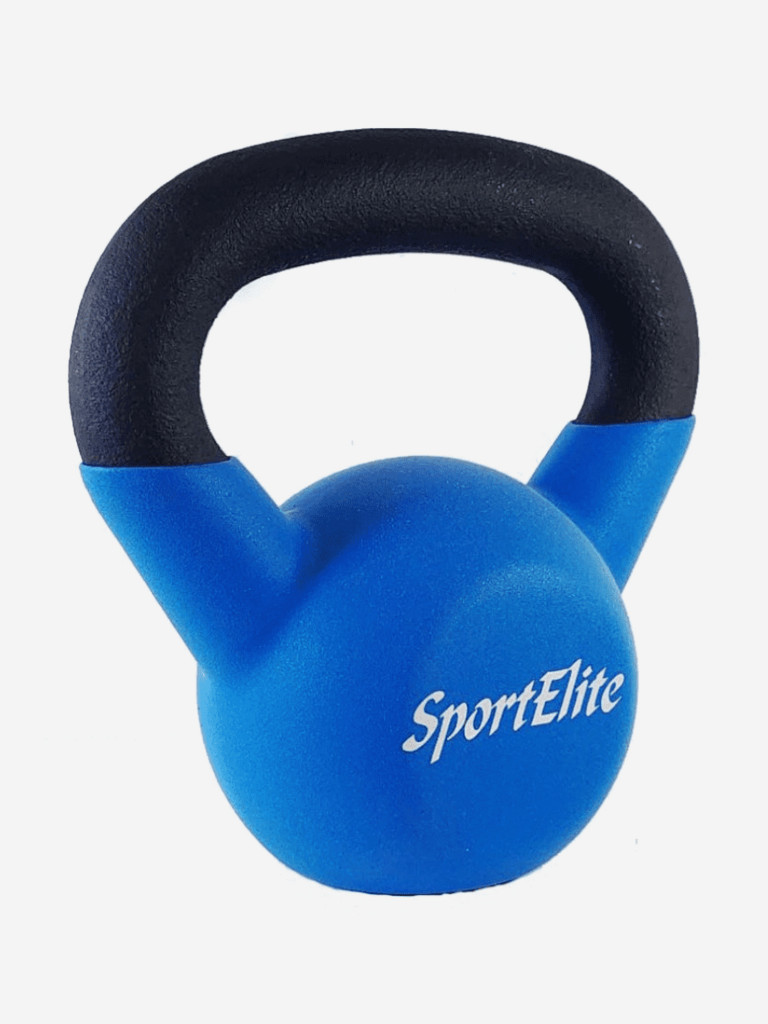 Гиря чугунная обрезиненная Sportlim 6 кг Черно-синяя
