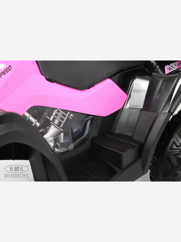 Детский электроквадроцикл RIVERTOYS T001TT 4WD розовый