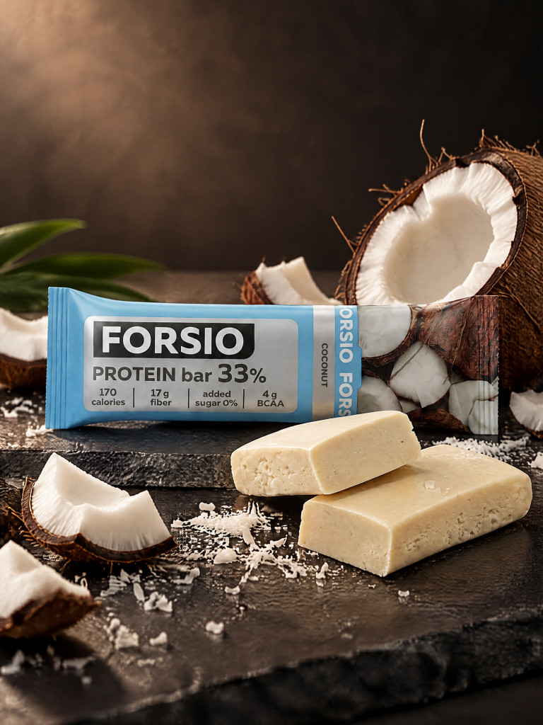 Батончик протеиновый Forsio "Кокос", 50 г