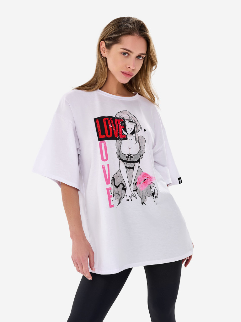 Футболка женская Bona Fashion OVERSIZE T-shirt Anime 