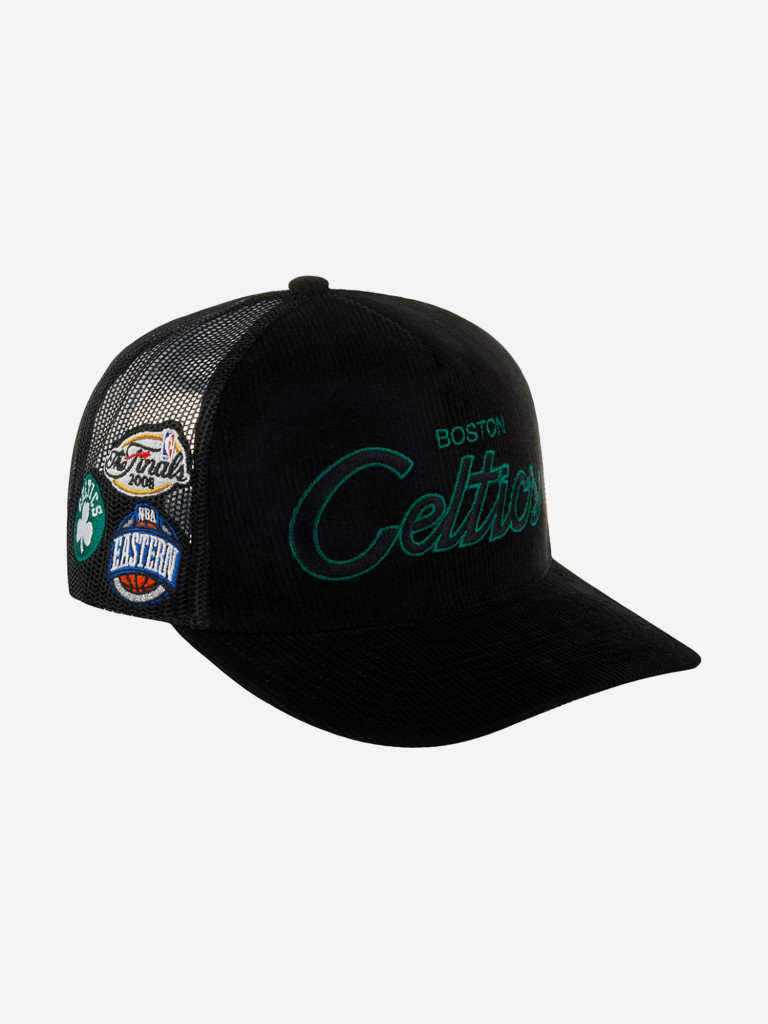Бейсболка с сеточкой MITCHELL NESS HHSS6002-BCEYYPPPBLCK Boston Celtics NBA