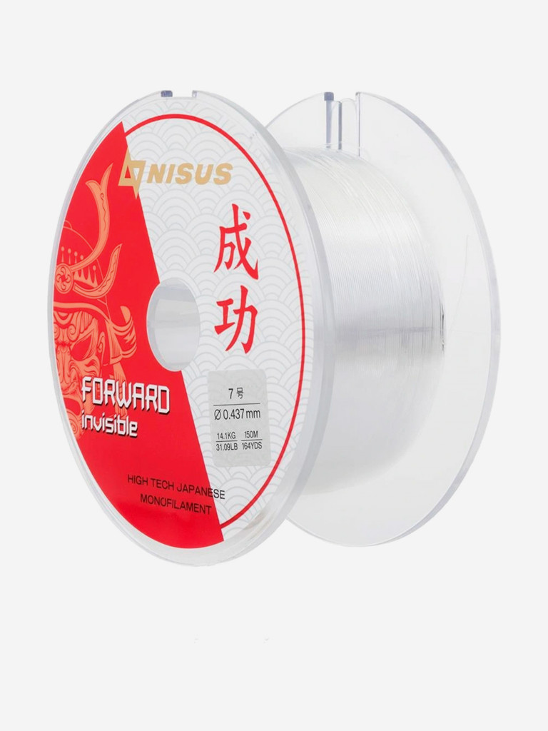 Леска для рыбалки Nisus FORWARD Invisible Nylon 0,437мм, 150м, 14,1кг, прозрачный