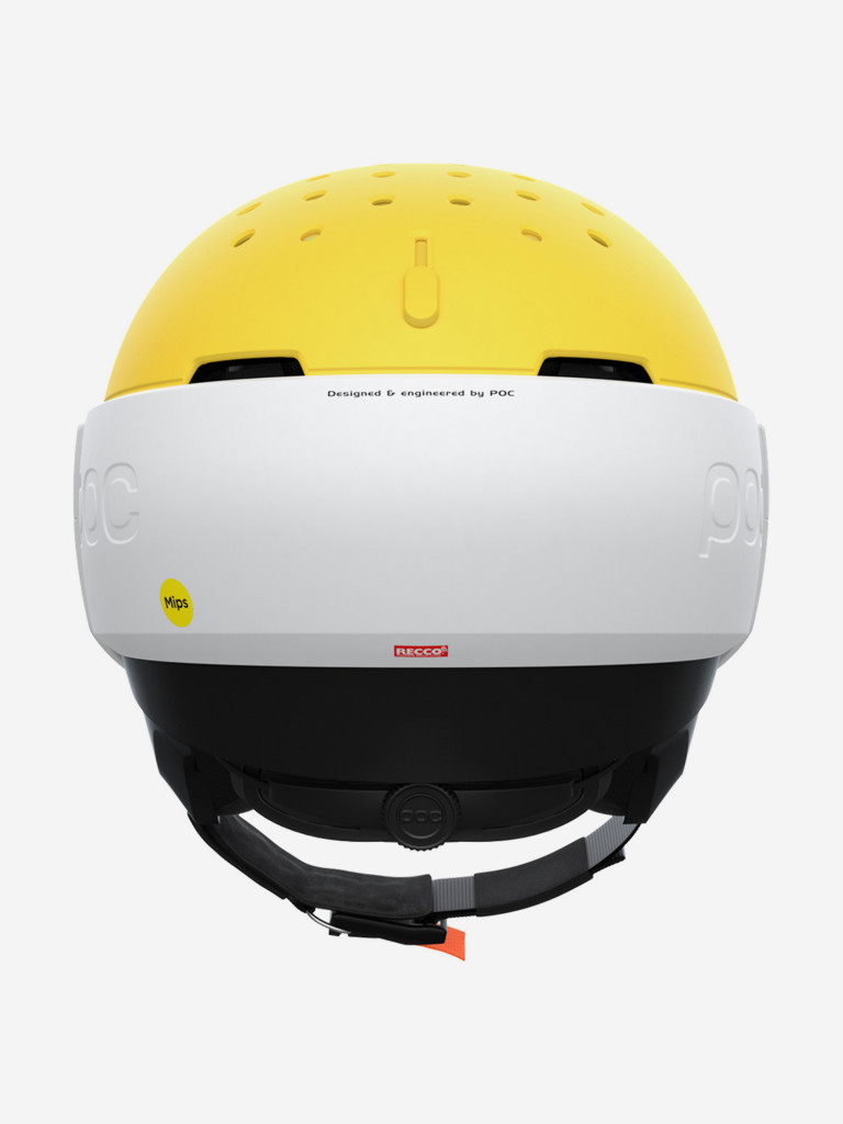 Горнолыжный шлем Poc Levator MIPS Hydrogen White/Aventurine Yellow Matt